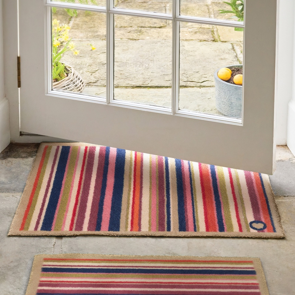 Hug Rug eco doormat, 65x85 - Sunset stripes - Image 2