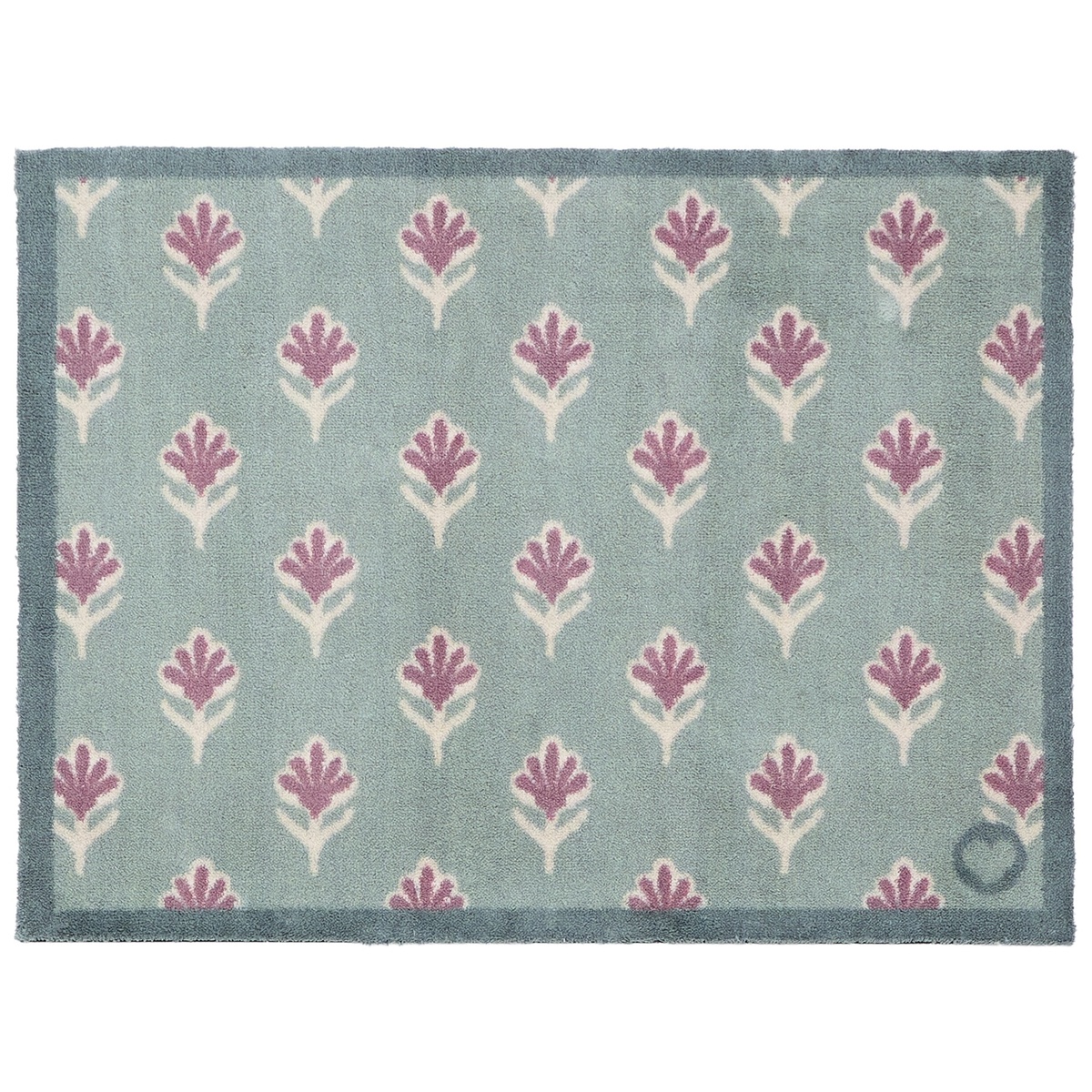Hug Rug øko dørmåtte, 65x85 - Småblomstret grøn