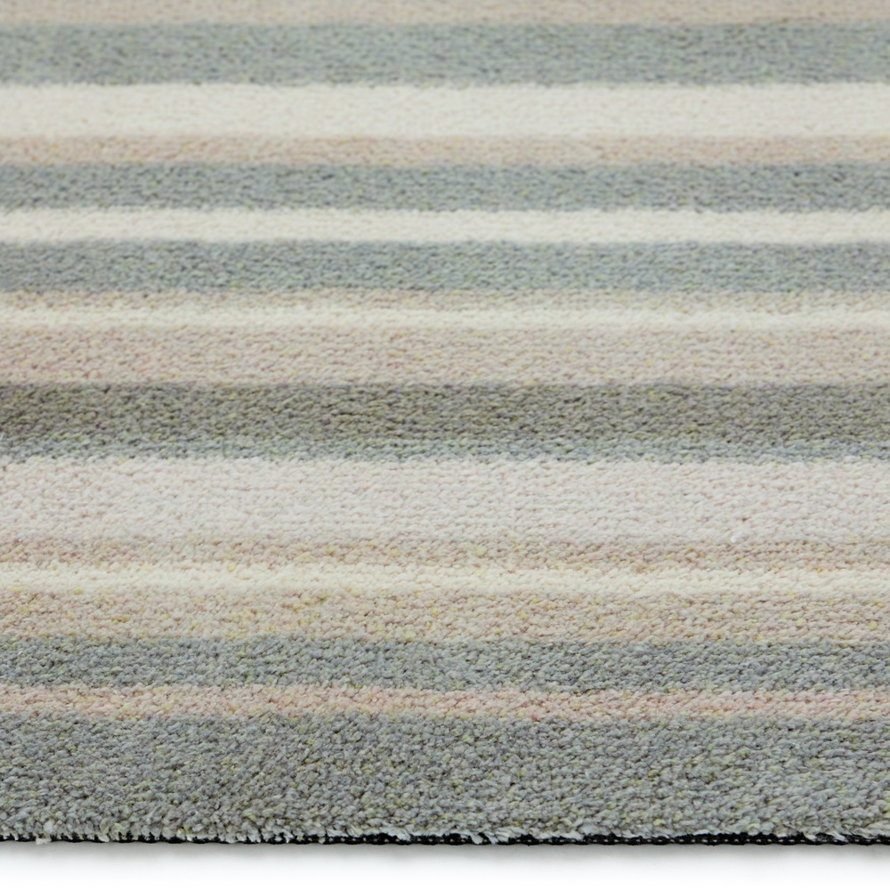 Hug Rug eko-dörrmatta, 65x85 - salviagröna ränder - Bild 3