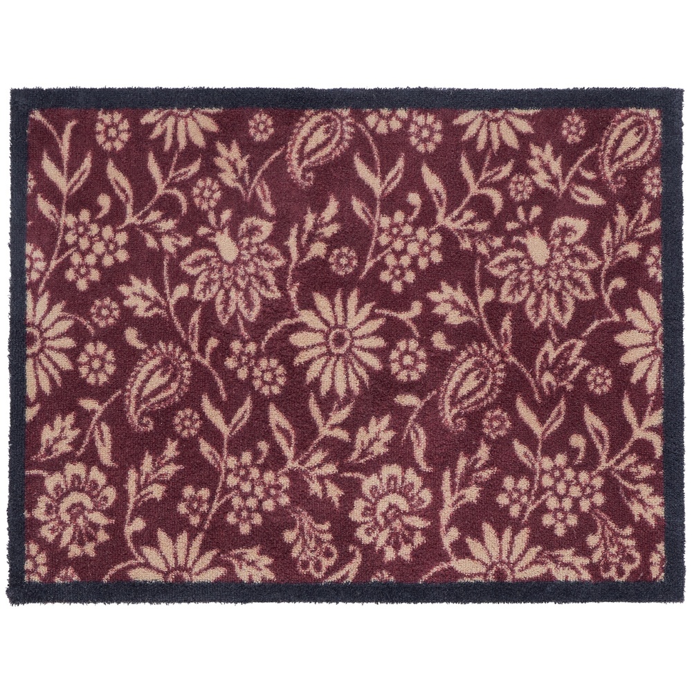 Hug Rug eco doormat, 65x85 - Paisley flowers