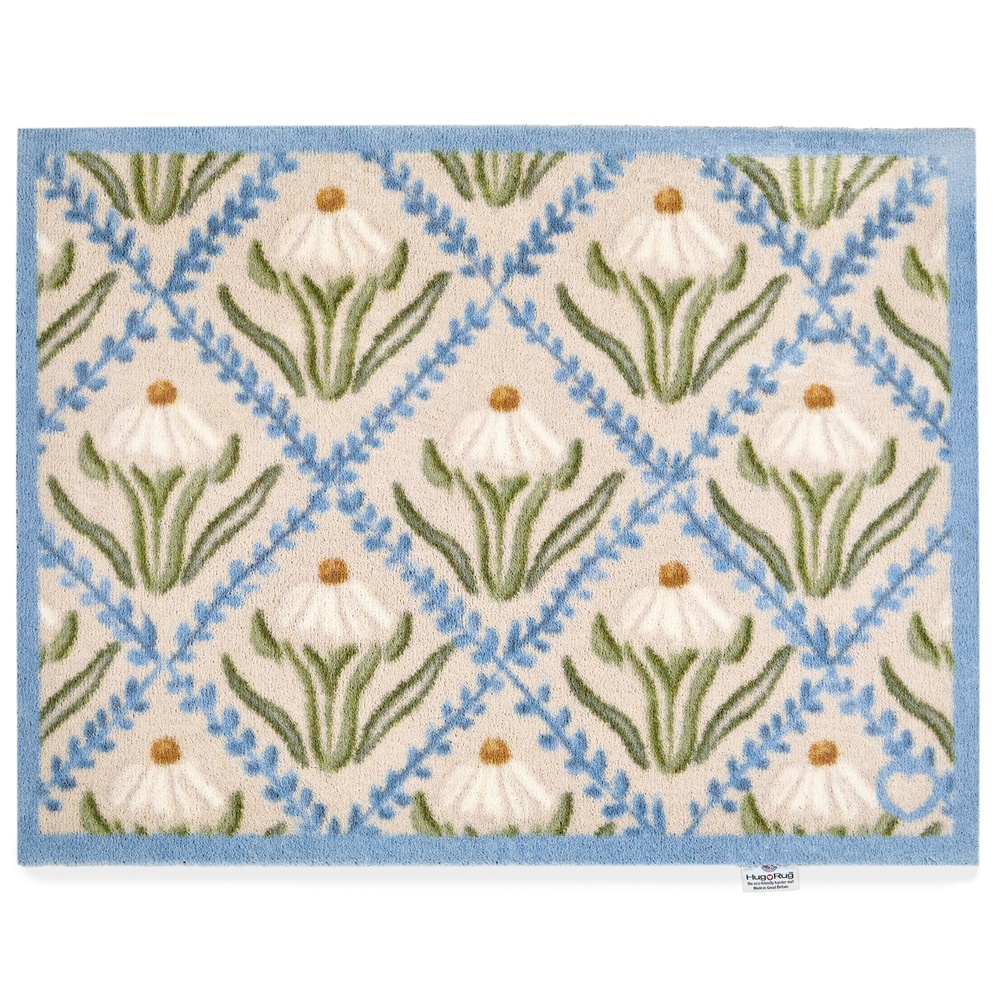 Hug Rug tapis d'entrée écologique, 65x85 - treillis de marguerites