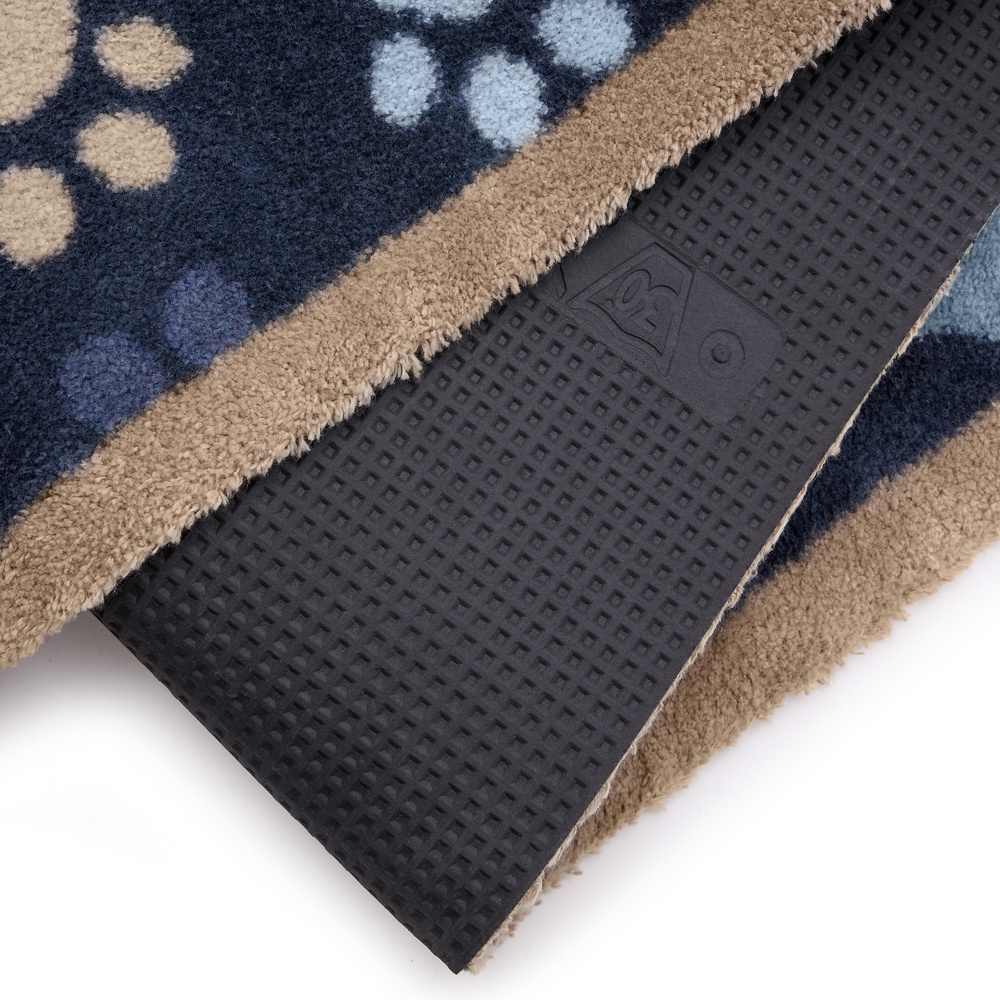 Hug Rug øko dørmåtte, 65x85 - Kærlige poter, blå - Billede 5