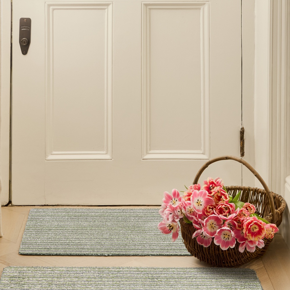 Hug Rug deurmat, 50x75 - Groene strepen - Afbeelding 2