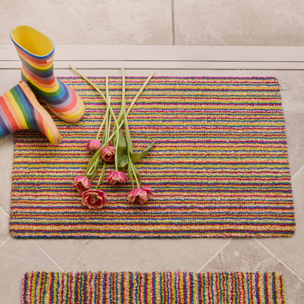 Hug Rug deurmat, 50x75 - Gekleurde strepen - Afbeelding 2