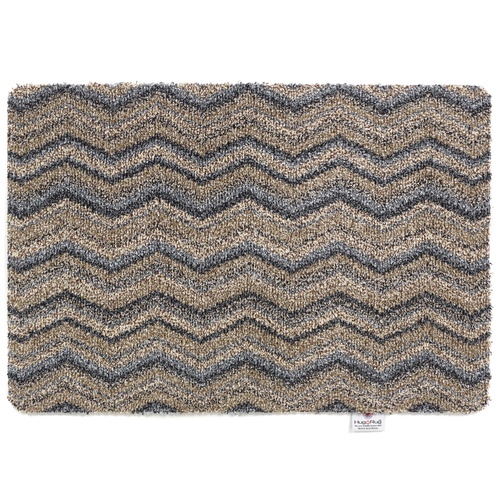 Hug Rug deurmat, 50x75 - Grijs zigzag
