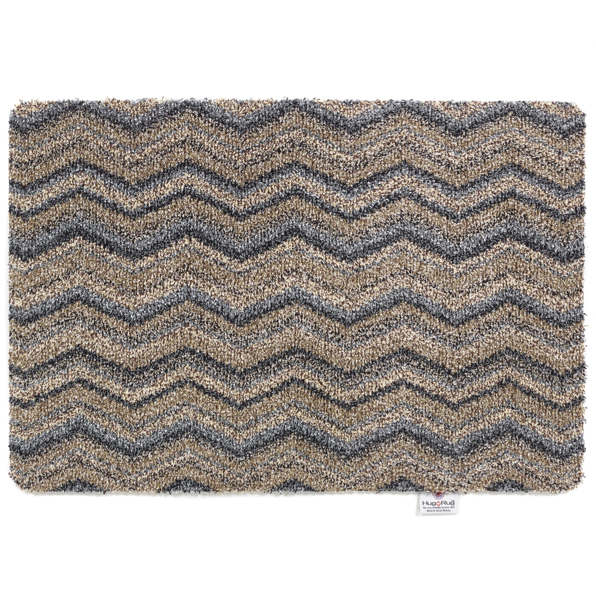 Hug Rug dørmåtte, 50x75 - Grå zigzag