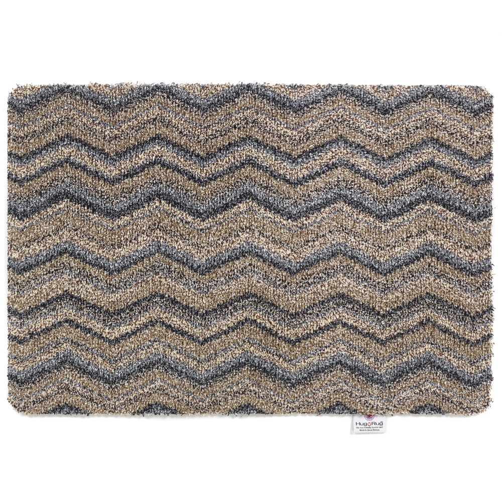 Hug Rug deurmat, 50x75 - Grijs zigzag