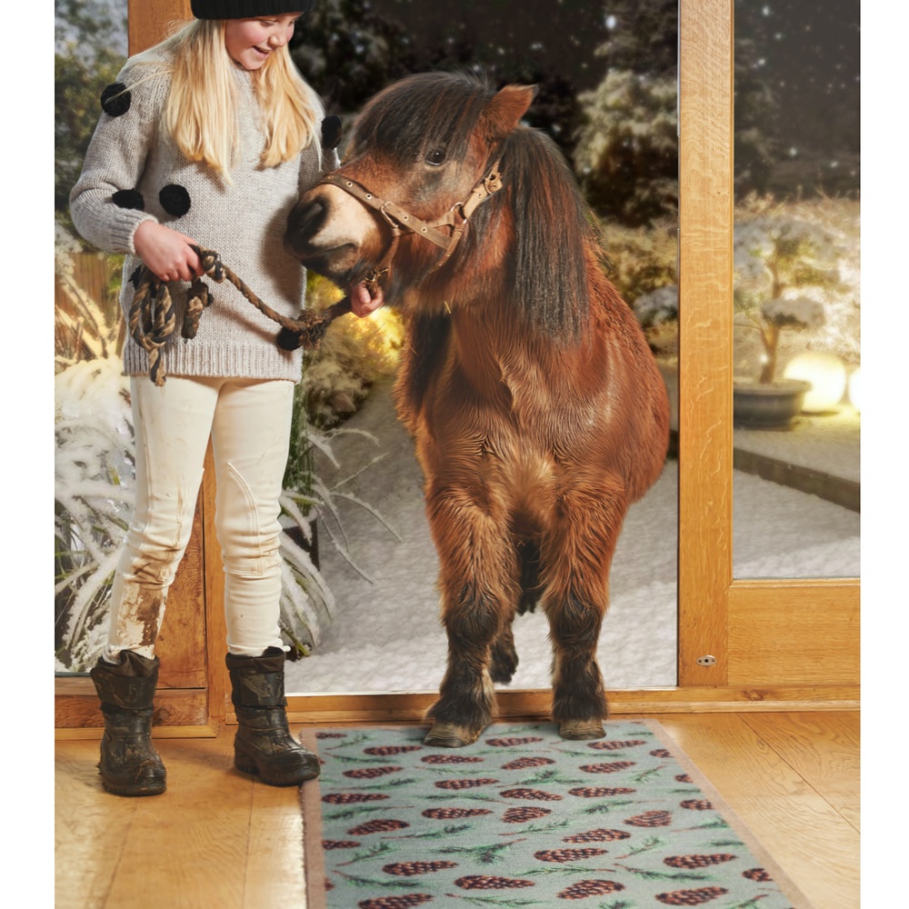 Hug Rug eco-deurmat, 65x85 - dennenappels - Afbeelding 4