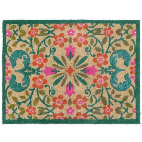 Hug Rug eco deurmat, 65x85 - Klassieke bloemen