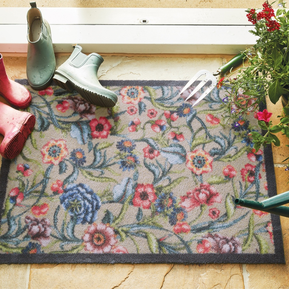 Hug Rug Öko-Türmatte, 65x85 - mehrfarbige Blumen - Bild 2