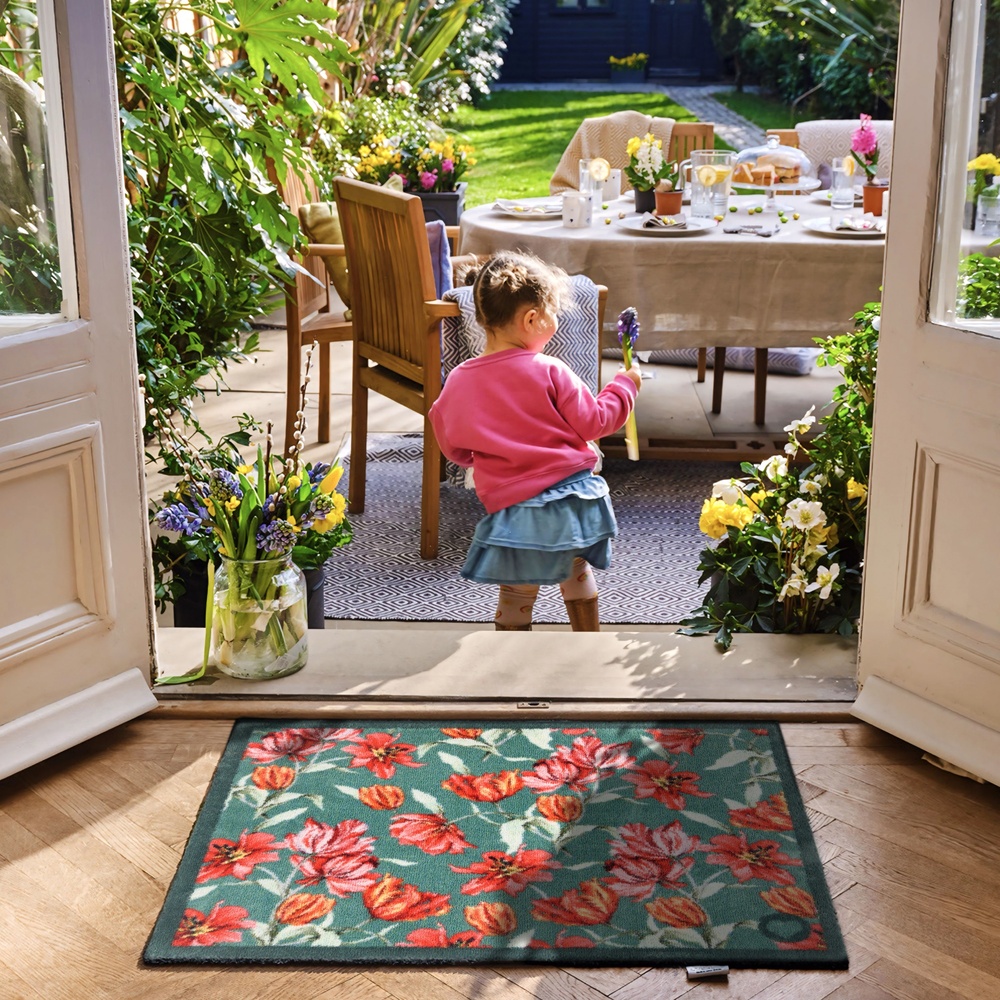 Hug Rug eco deurmat, 65x85 - Dansende tulpen - Afbeelding 2