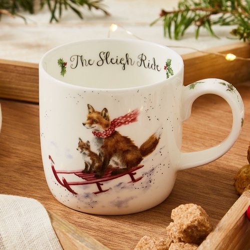 Mug Wrendale - Promenade en traîneau avec un renard