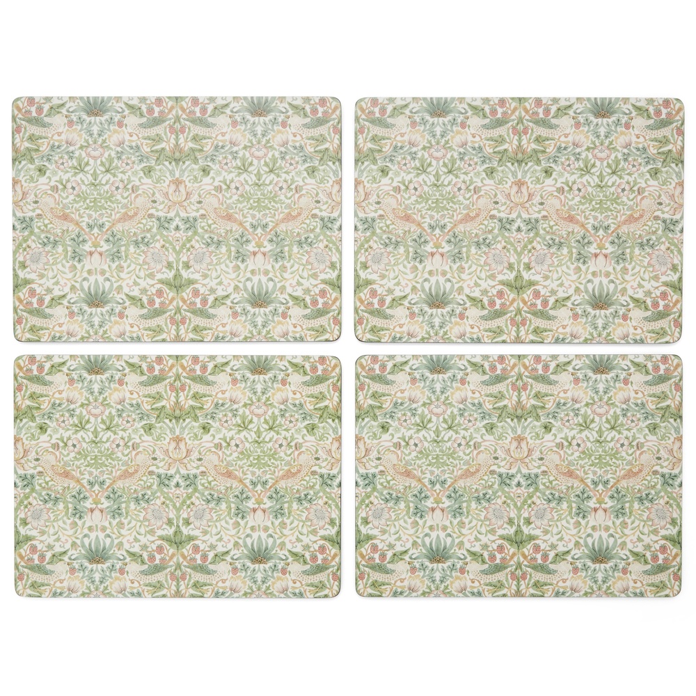 William Morris dækkeservietter, 4 stk. - Jordbærtyven, brun - Billede 4
