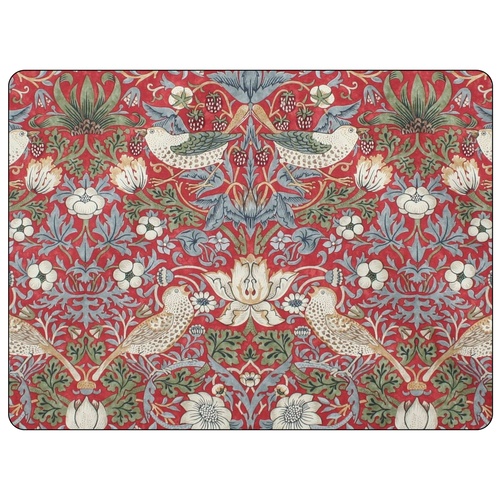 Sets de table William Morris, 4 pièces - Le Voleur de fraises, rouge