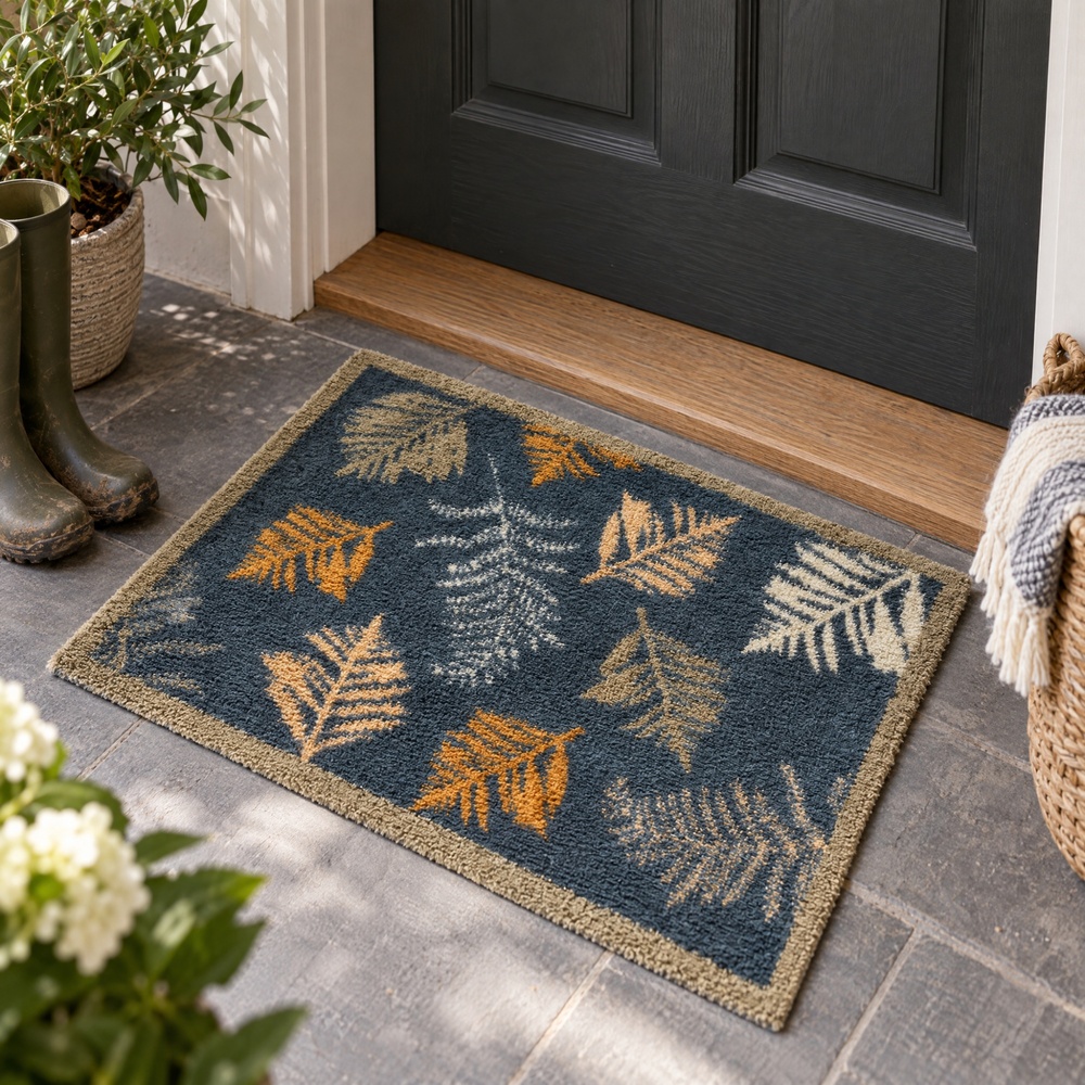 Hug Rug eco doormat, 65x85 - Leaves - Image 2