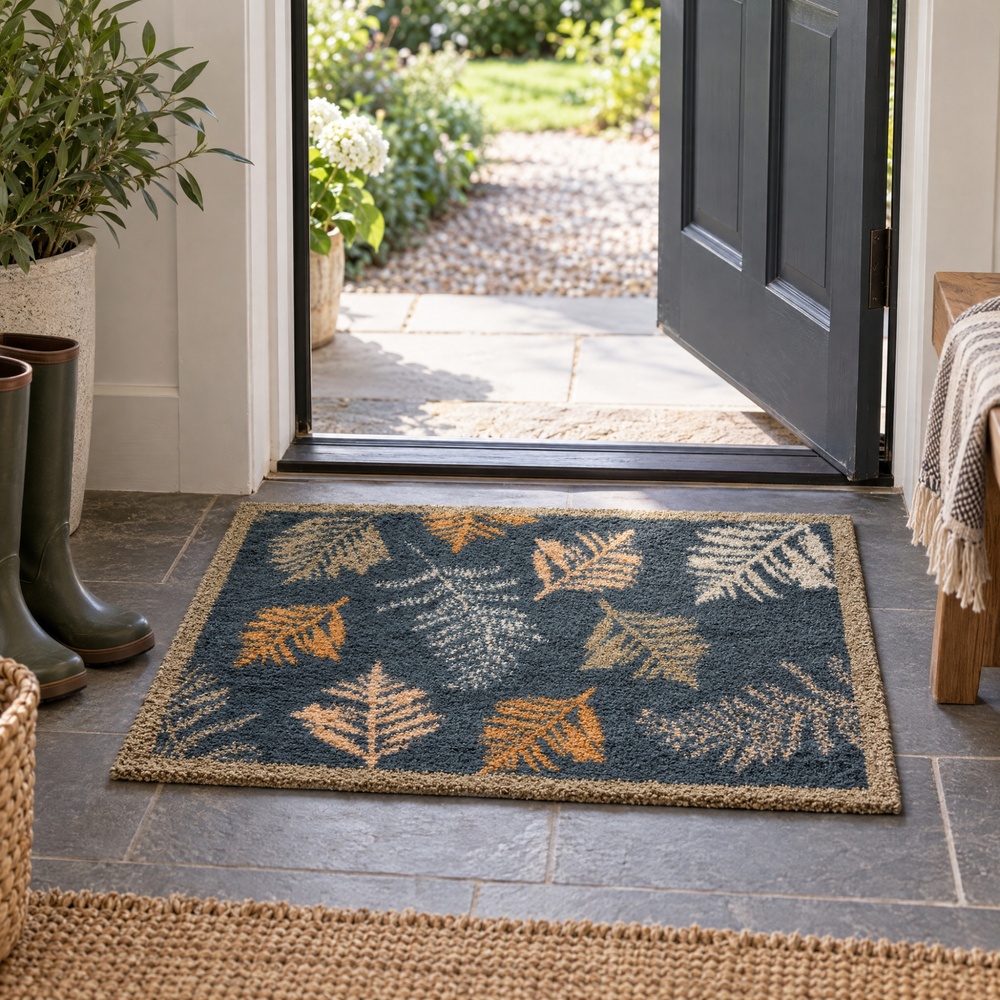 Hug Rug eco doormat, 65x85 - Leaves - Image 3