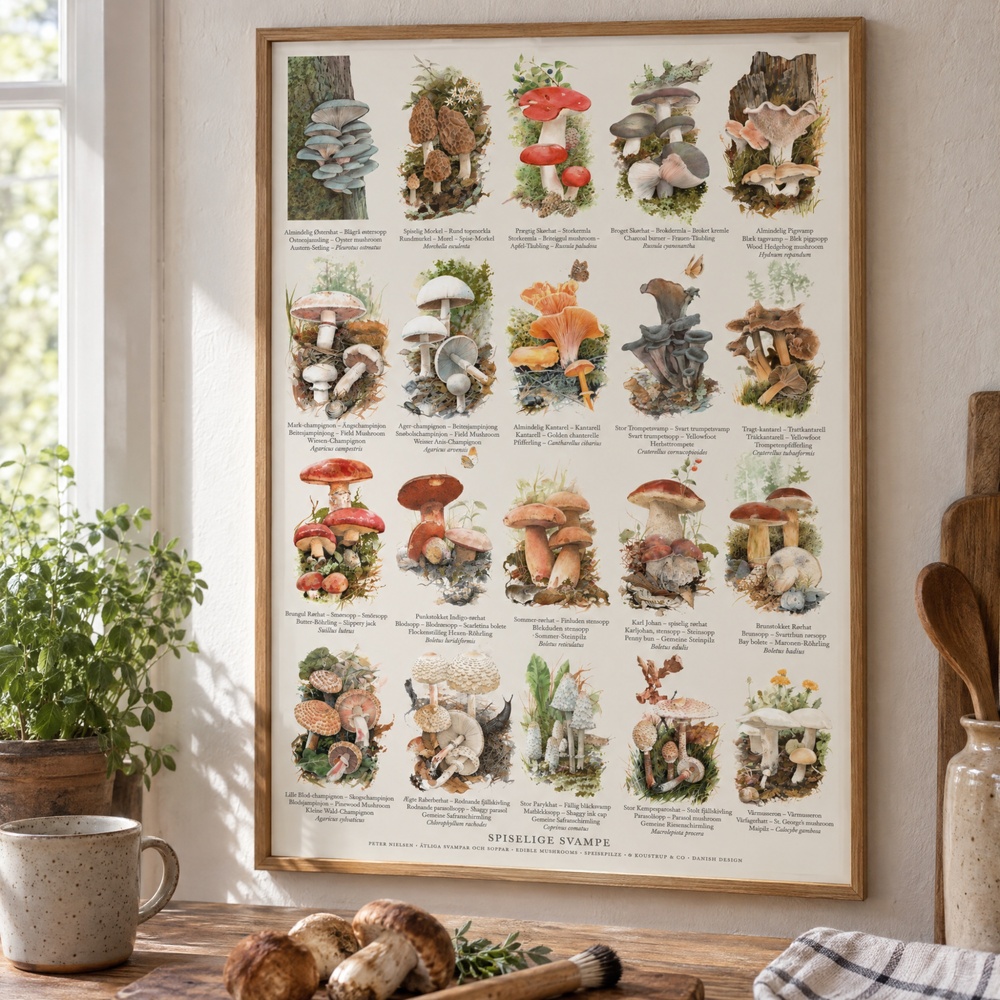Koustrup Poster - Essbare Pilze, A2 - Bild 2