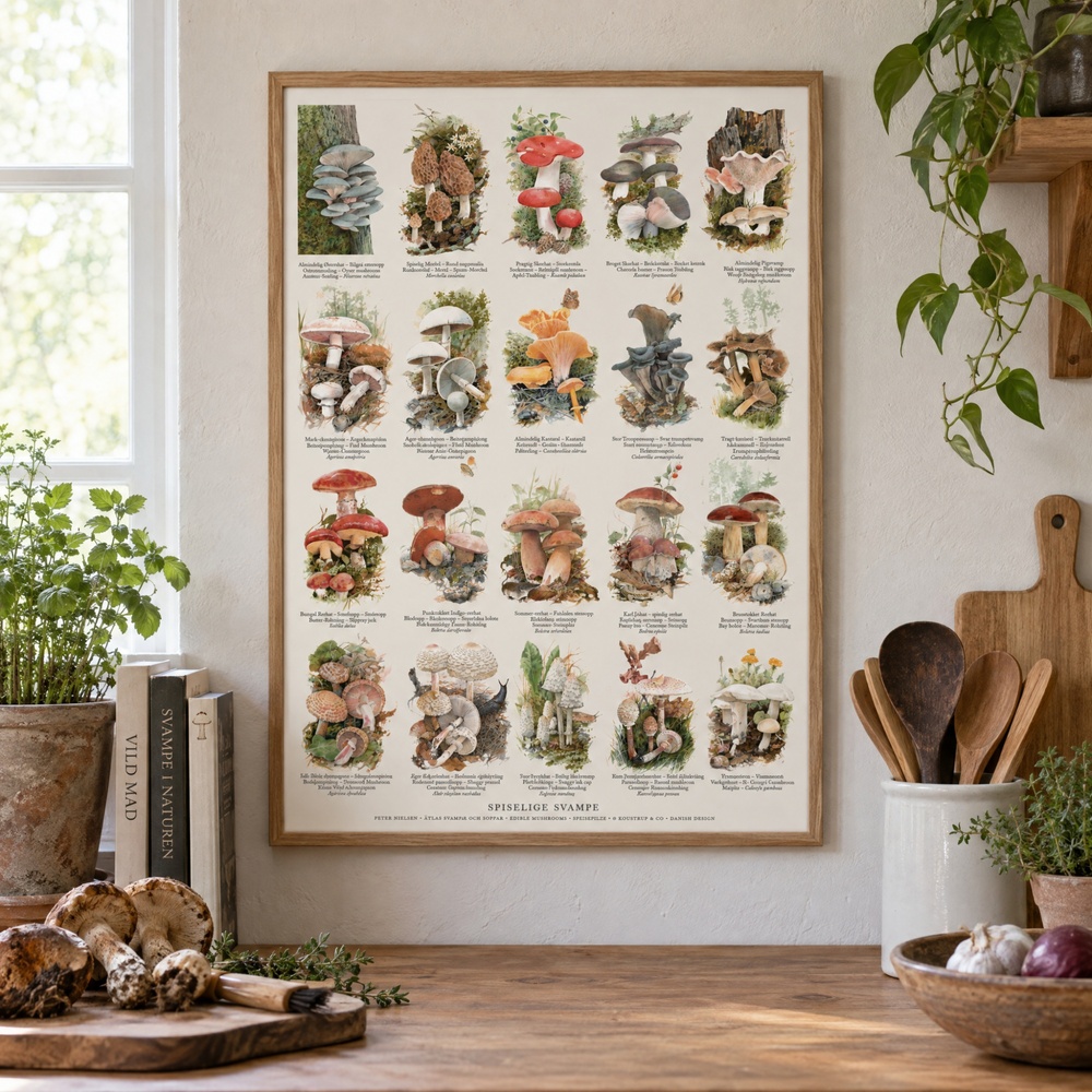 Koustrup Poster - Edible Mushrooms, A2 - Image 4