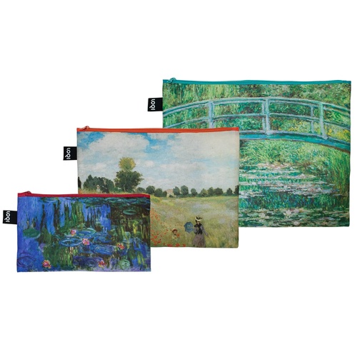 Loqi förvaringspåsar, 3 st. - Claude Monet