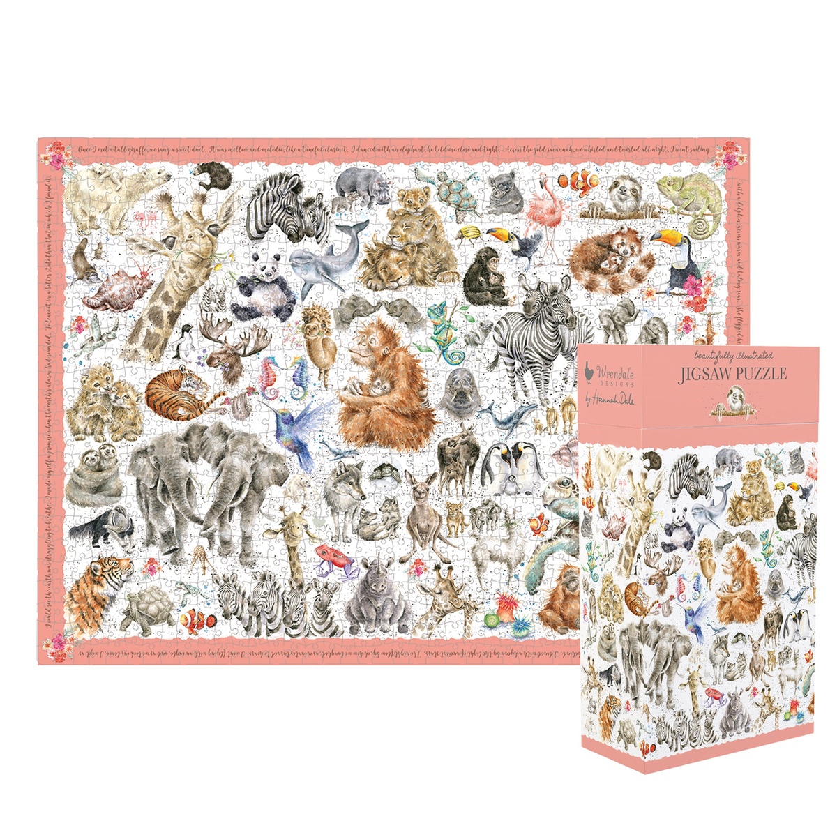 Wrendale puzzel met 1000 stukjes - Dierentuin