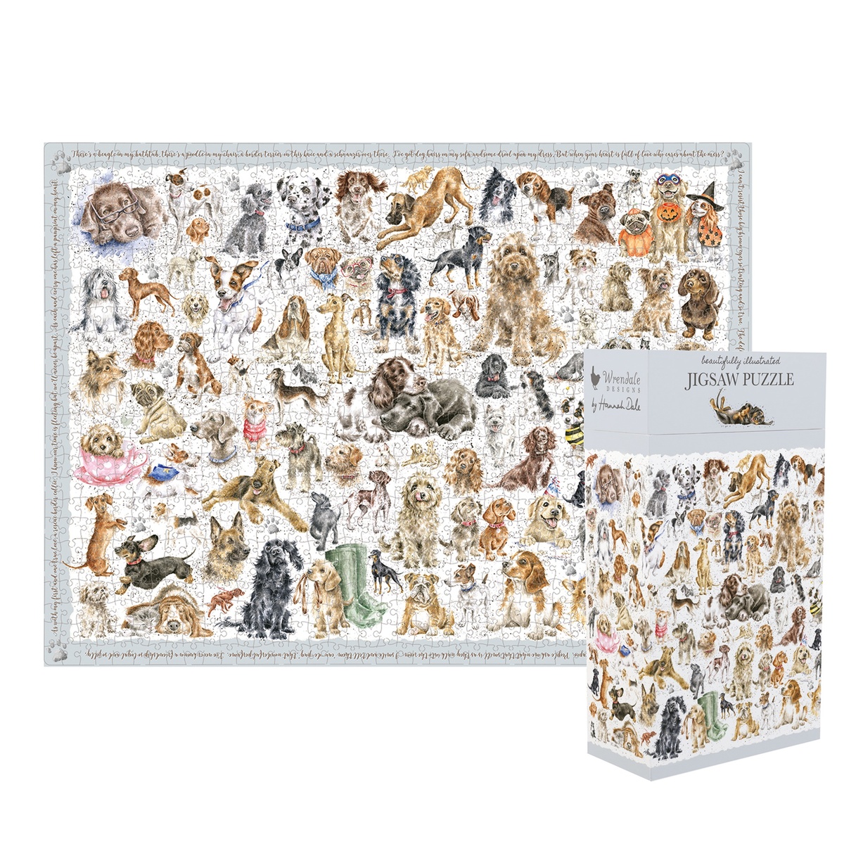 Wrendale puzzel met 1000 stukjes - Een hondenleven