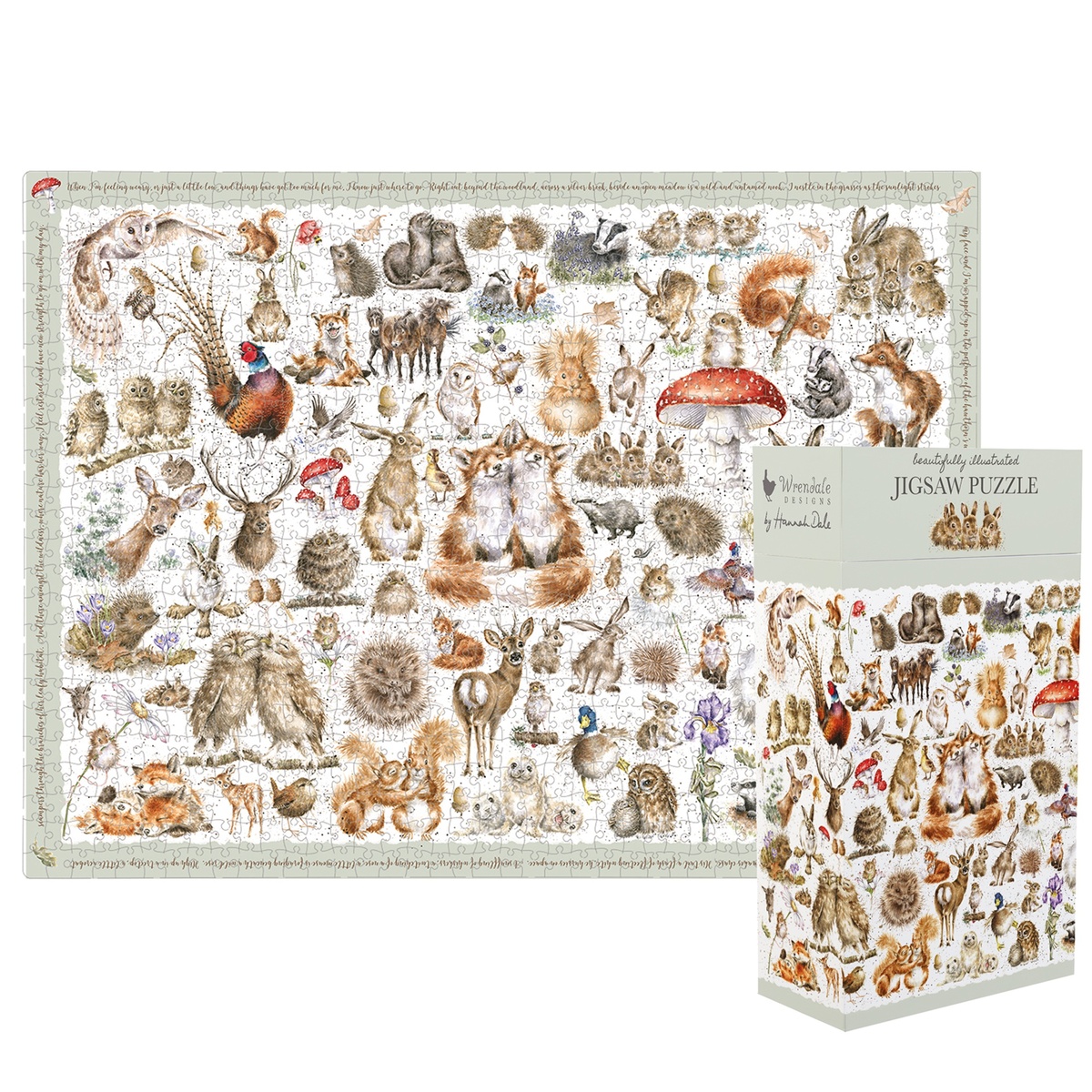 Wrendale puzzel met 1000 stukjes - Dieren