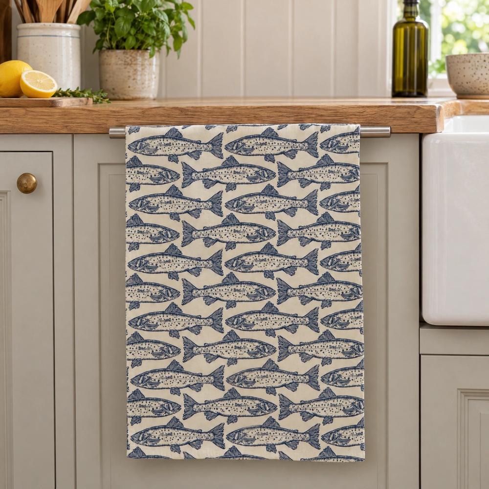 Ulster Weavers Tea Towel - Salmon - Image 2