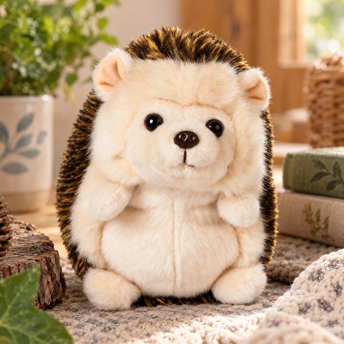 Living Nature knuffel - Zittende egel, 16 cm