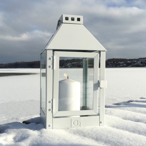 A2 Living lykta i stål, vit - 33 cm