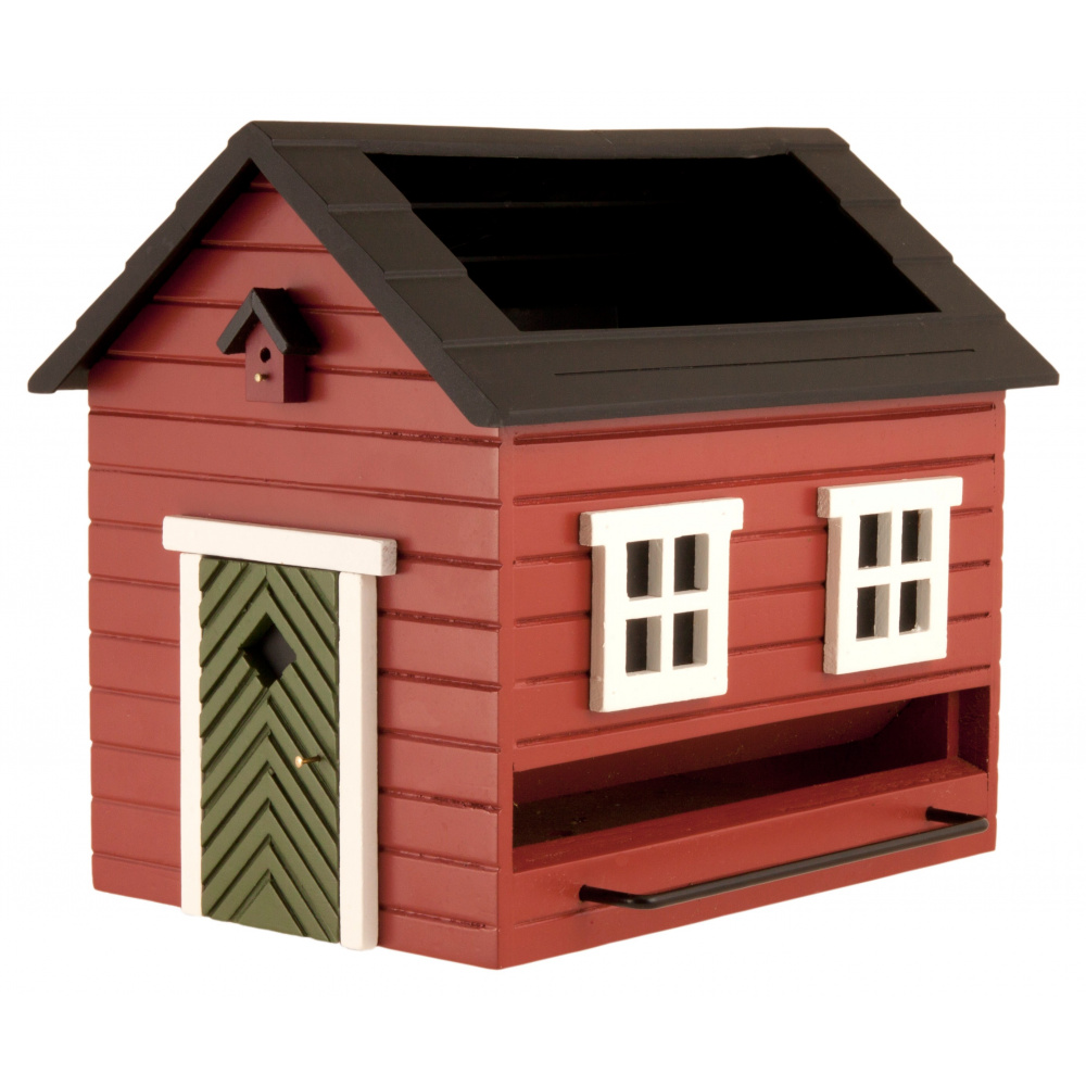 Wildlife Garden bird feeder with bird bath - red - Image 2
