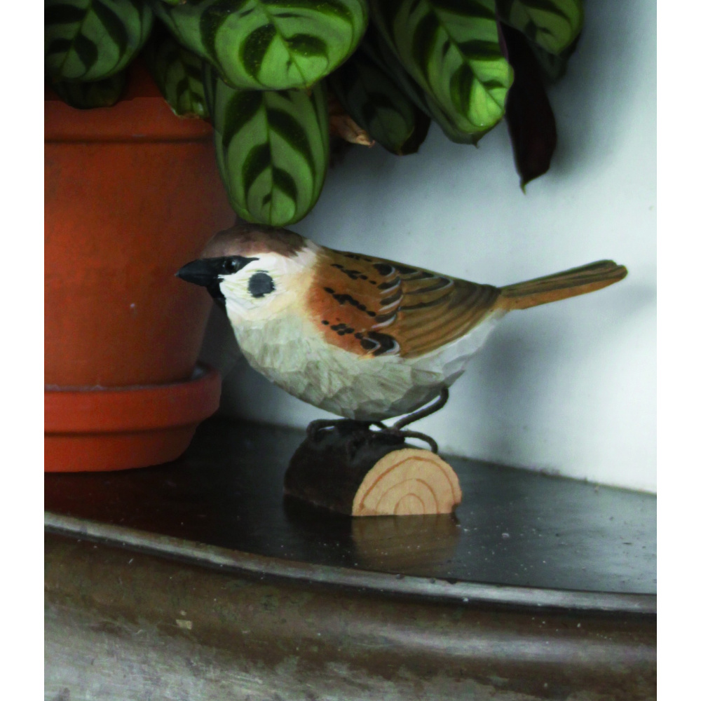Oiseau en bois Wildlife Garden - moineau friquet - Image 3