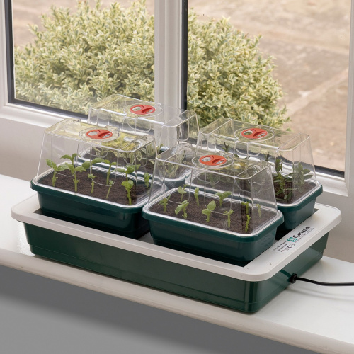 Garland miniväxthus med värme - 4 brickor