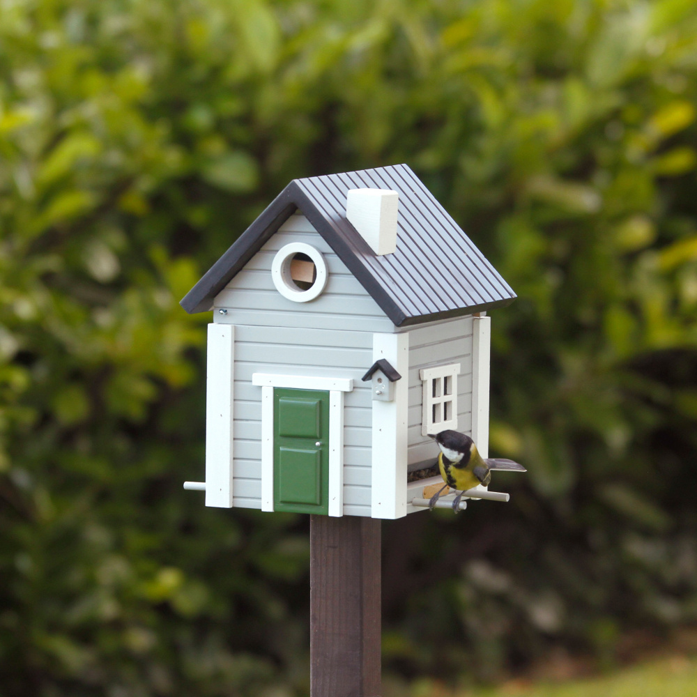 Wildlife Garden fuglehus/foderautomat - grå - Billede 2