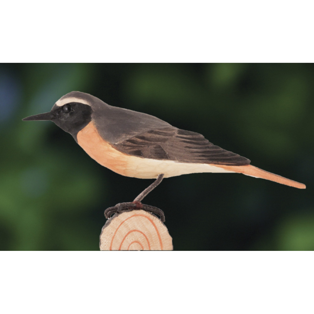 Wildlife Garden wooden bird - redstart - Image 2