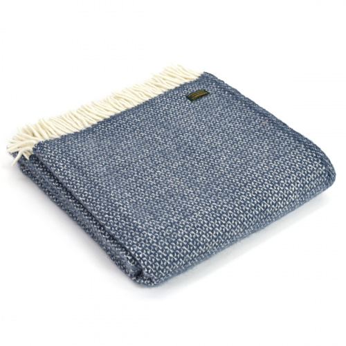 Tweedmill wollen plaid - Illusion Blue Slate