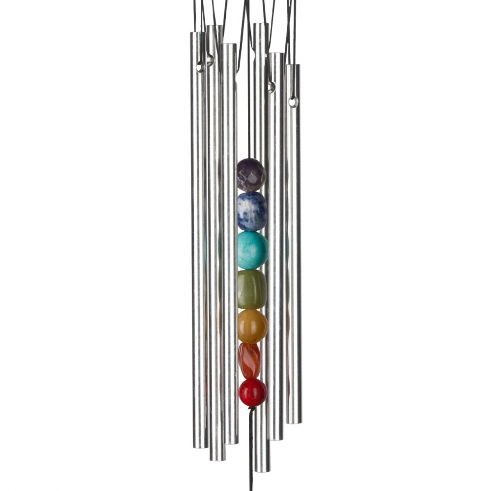 Woodstock vindspil, 47 cm - Chakra, 7 sten - Billede 2