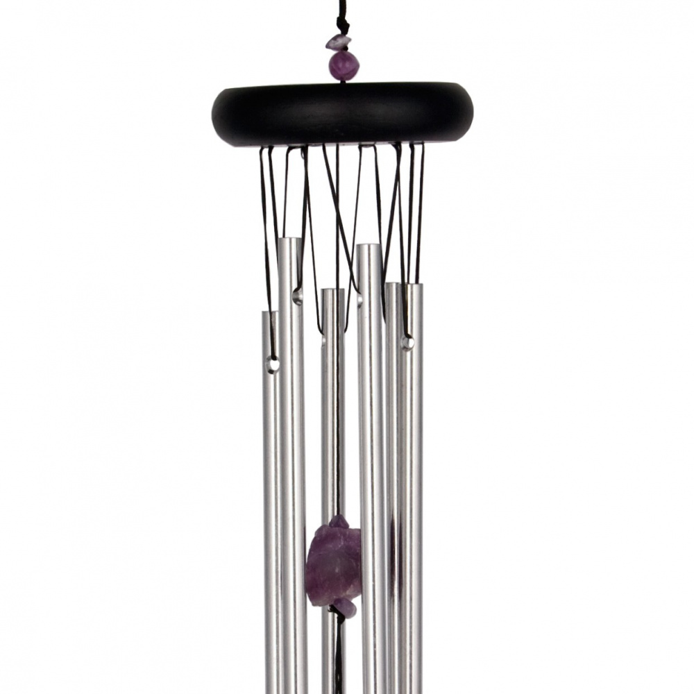 Woodstock Windspiel, 47 cm - Chakra, Amethyst - Bild 2