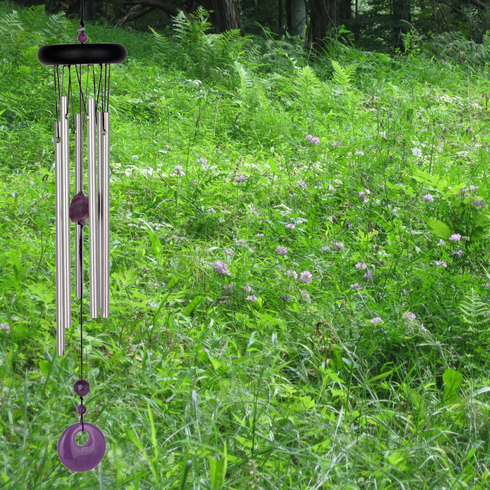 Woodstock Windspiel, 47 cm - Chakra, Amethyst - Bild 5