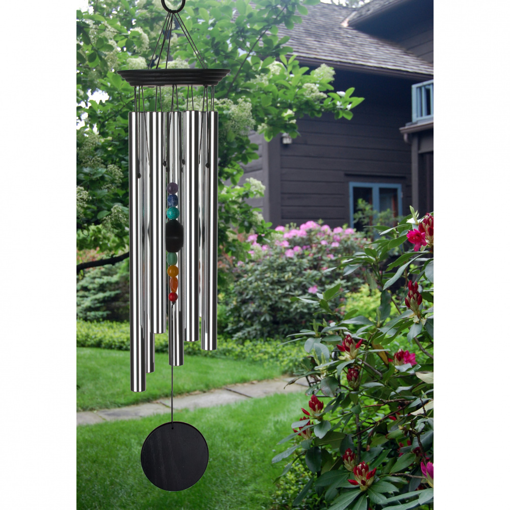 Woodstock vindspil, 63 cm - Chakra, 7 sten - Billede 4