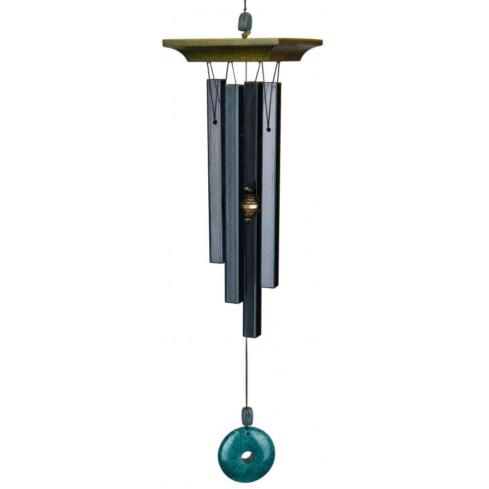 Woodstock vindspil, 55 cm - Ædelsten, jade