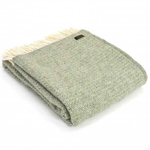 Tweedmill Wolldecke - Illusion Grün/Grau