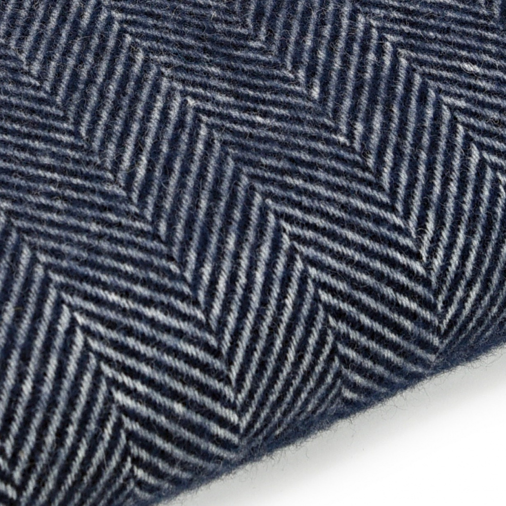 Tweedmill ullpläd - Fishbone Navy - Bild 2
