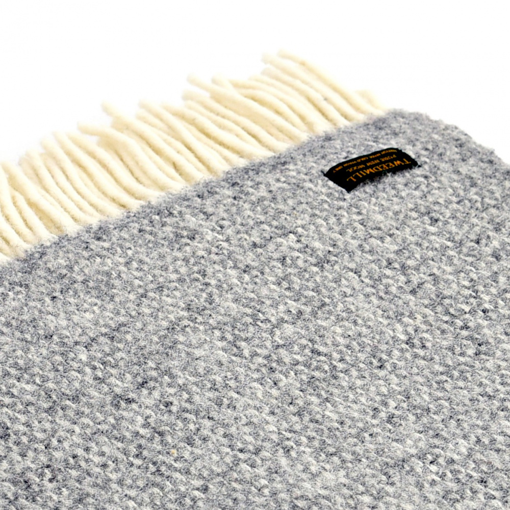Tweedmill wollen plaid - Illusion Grey - Afbeelding 3