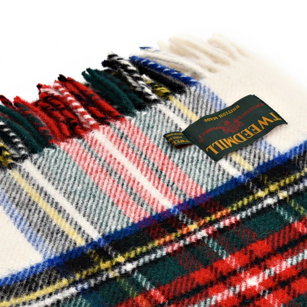 Tweedmill wool throw - Tartan Dress Stewart - Image 3