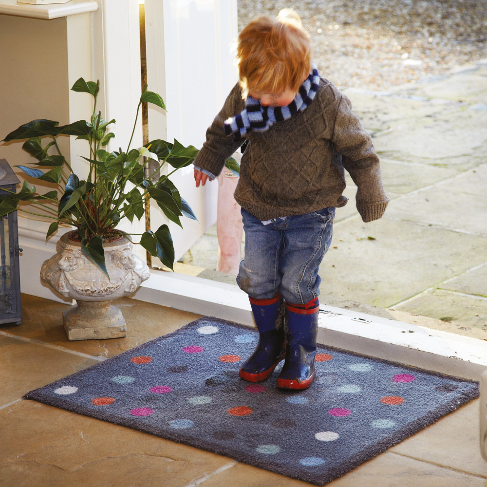 Hug Rug øko dørmåtte, 65x85 - Prikker - Billede 3