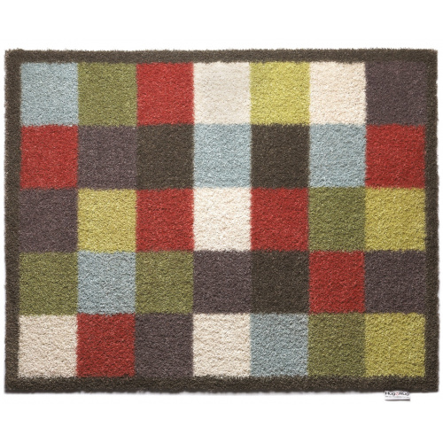 Hug Rug eco deurmat, 65x85 - Vierkanten