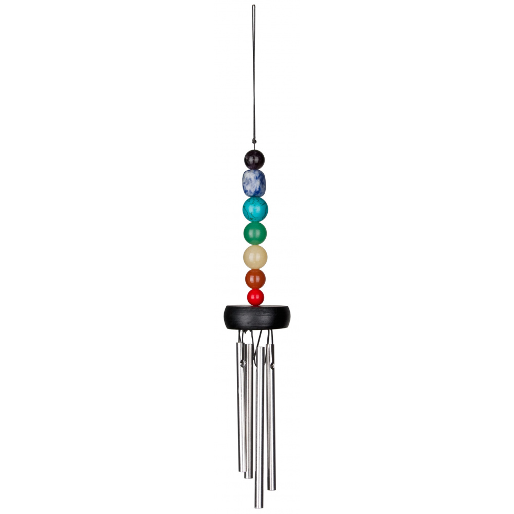 Woodstock Windspiel, 29 cm - Chakra, 7 Steine - Bild 2