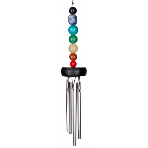 Woodstock Windspiel, 29 cm - Chakra, 7 Steine