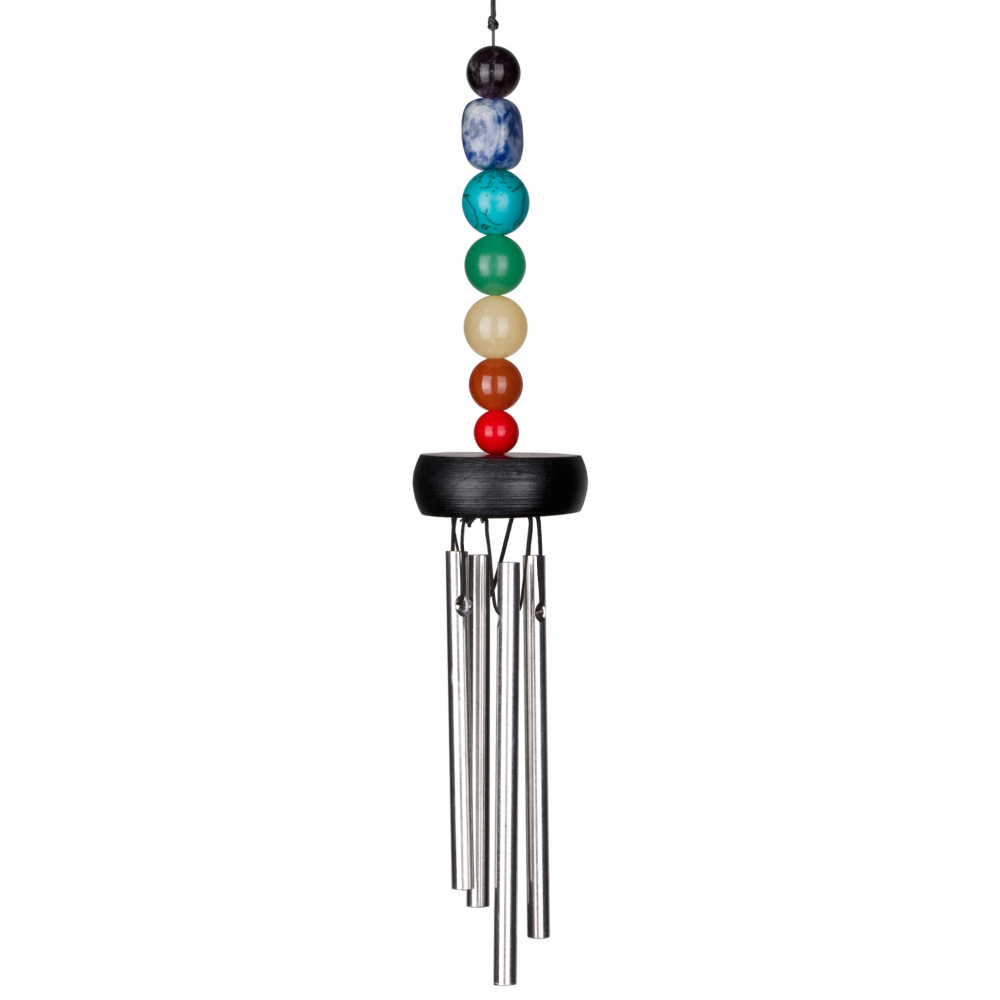Woodstock vindspil, 29 cm - Chakra, 7 sten