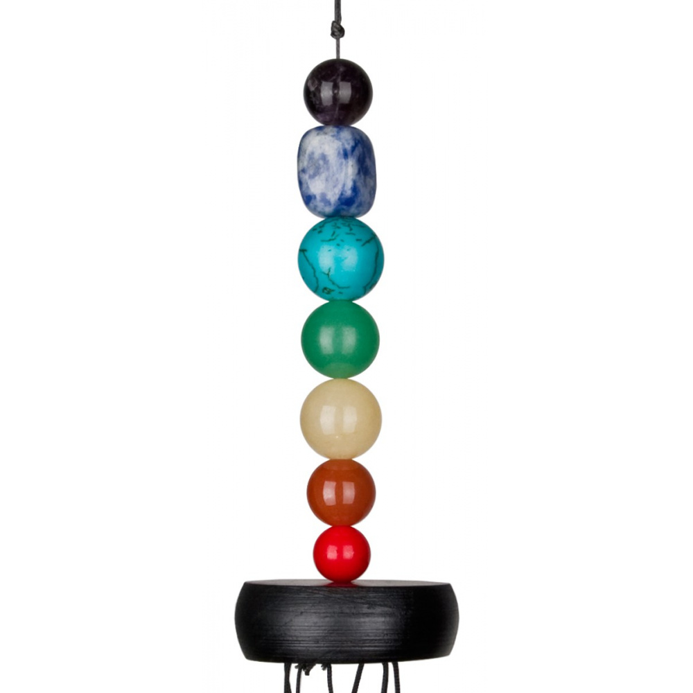 Woodstock Windspiel, 29 cm - Chakra, 7 Steine - Bild 3
